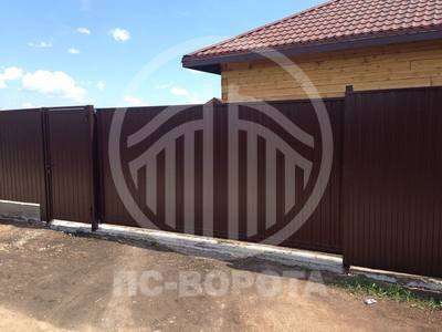 Ворота откатные из профлиста с автоматикой от компании DoorHan