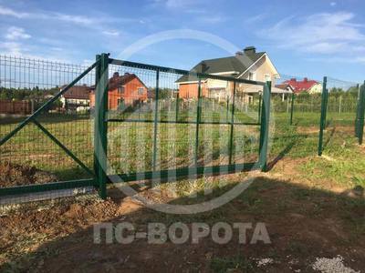 Стальные ворота откатные из 3д сетки