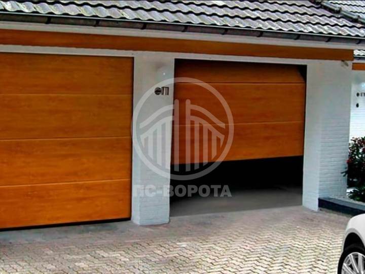 подъемные секционные ворота из сэндвич панелей L-гофр