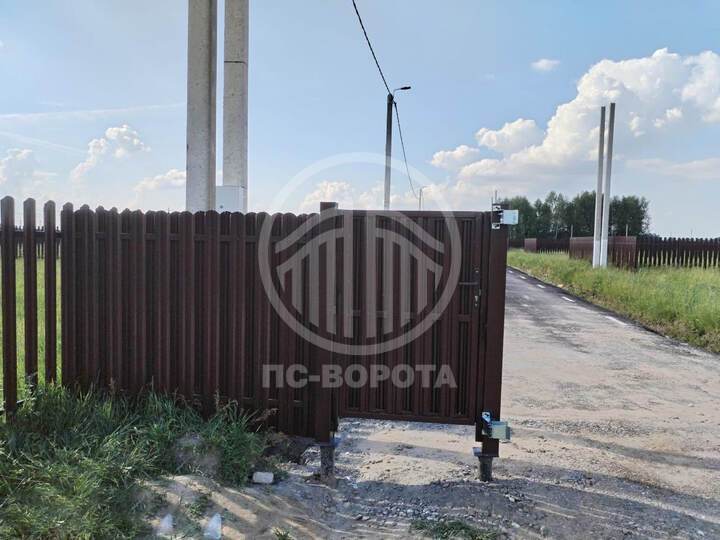 ворота откатные из евроштакетника